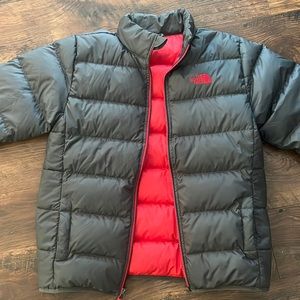 North face puffer winter jacket.  Boys large (14/16)
